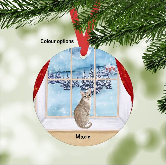 Singapura Cat ornament personalized