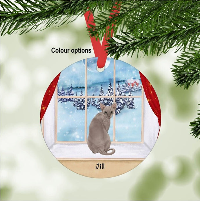 Sphynx Cat ornament personalized