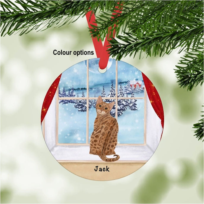 Bengal Cat ornament personalized