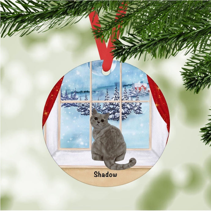 British Shorthair Cat ornament personalized