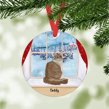 Load image into Gallery viewer, Norwegian Forest Cat ornament personalized
