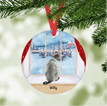 Load image into Gallery viewer, Siamese Cat ornament personalized
