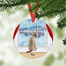 Load image into Gallery viewer, Siamese Cat ornament personalized
