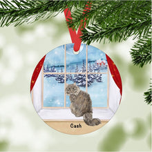 Load image into Gallery viewer, Siberian Cat ornament personalized
