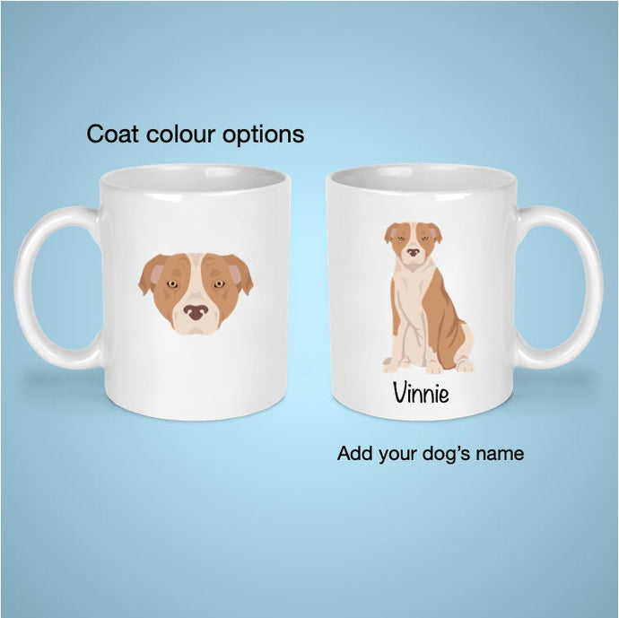 American Staffordshire Terrier (natural ears) 11 oz mug personalized