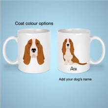 Load image into Gallery viewer, Basset Hound 11 oz mug personalized
