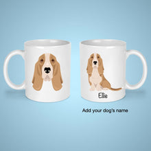 Load image into Gallery viewer, Basset Hound 11 oz mug personalized
