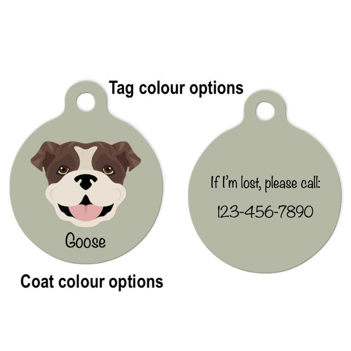 English Bulldog ID Tag Personalized