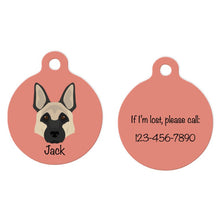 Load image into Gallery viewer, German Shepherd ID Tag Personalized
