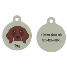 Load image into Gallery viewer, German Shorthaired Pointer ID Tag Personalized
