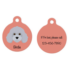 Load image into Gallery viewer, Poodle (miniature - puppy clip) ID Tag Personalized
