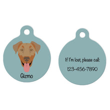 Load image into Gallery viewer, Doberman Pinscher (natural ears) ID Tag Personalized
