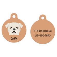 Load image into Gallery viewer, English Bulldog ID Tag Personalized
