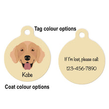 Load image into Gallery viewer, Golden Retriever ID Tag Personalized
