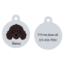 Load image into Gallery viewer, Poodle (miniature - puppy clip) ID Tag Personalized
