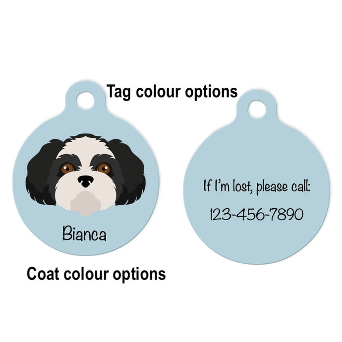 Shih Tzu (puppy clip) ID Tag Personalized