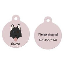 Load image into Gallery viewer, Siberian Husky (blue/brown eyes) ID Tag Personalized
