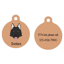 Load image into Gallery viewer, Siberian Husky (brown eyes) ID Tag Personalized
