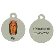 Load image into Gallery viewer, Yorkshire Terrier ID Tag Personalized
