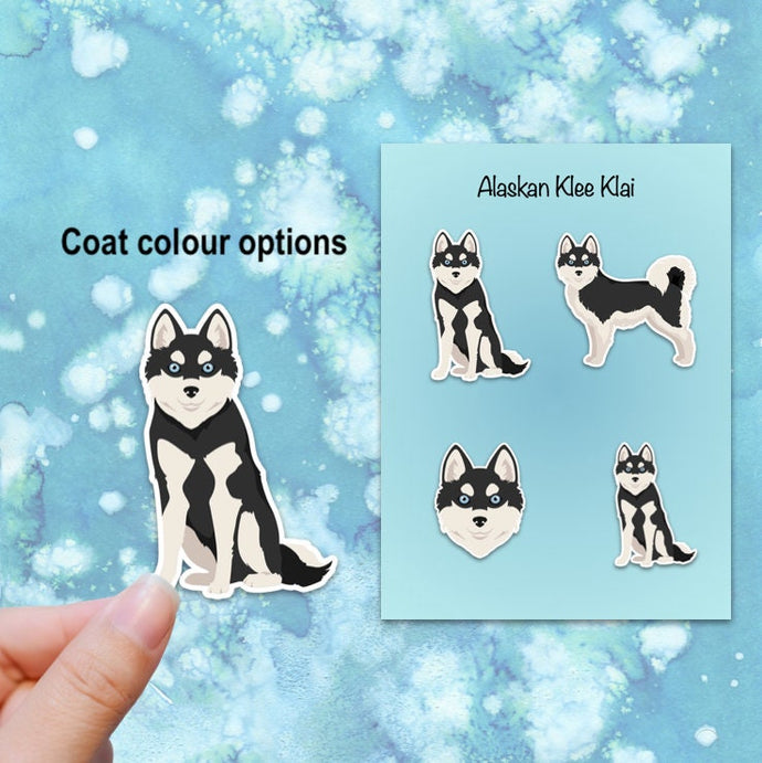 Alaskan Klee Kai Vinyl Sticker Set