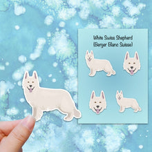 Load image into Gallery viewer, White Swiss Shepherd Vinyl Sticker Set
