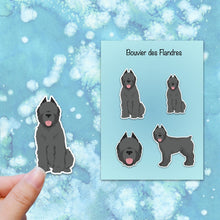 Load image into Gallery viewer, Bouvier des Flandres (cropped and docked) Vinyl Sticker Set
