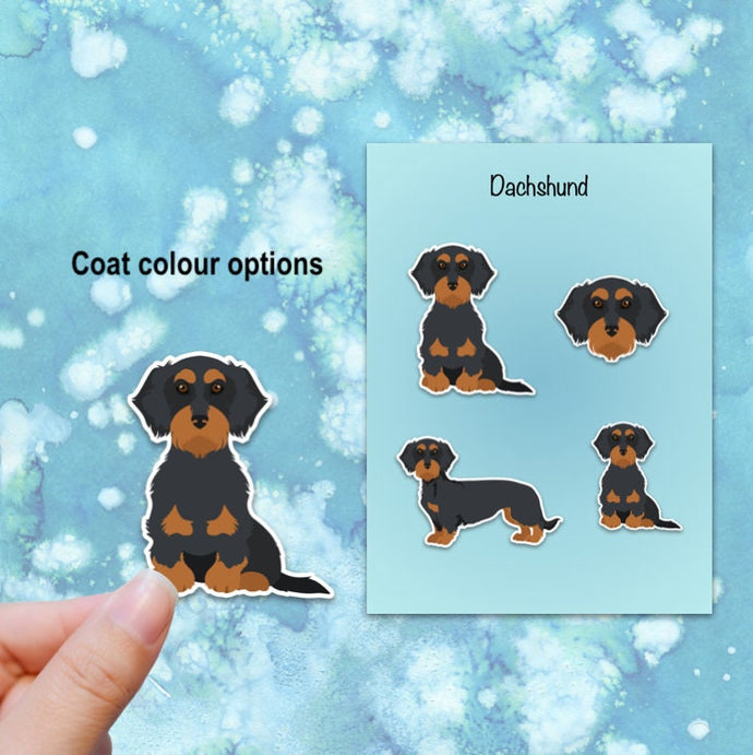 Dachshund (wirecoat) Vinyl Sticker Set