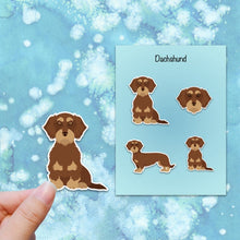 Load image into Gallery viewer, Dachshund (wirecoat) Vinyl Sticker Set
