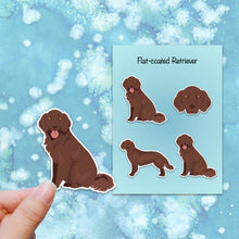 Load image into Gallery viewer, Flat-coated Retriever Vinyl Stickers Set
