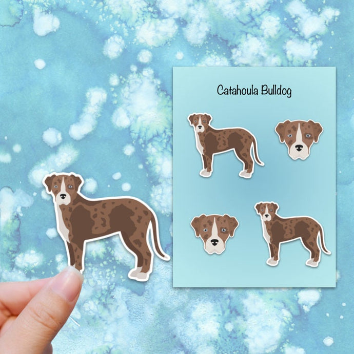 Catahoula Bulldog Vinyl Sticker Set