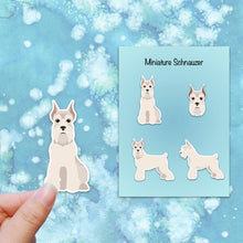 Load image into Gallery viewer, Miniature Schnauzer (cropped and docked) Vinyl Sticker Set
