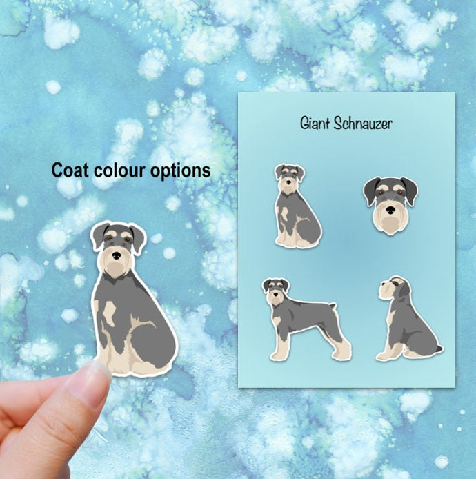 Giant Schnauzer (docked) Vinyl Sticker Set