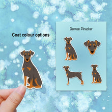 Load image into Gallery viewer, German Pinscher (docked) Vinyl Sticker Set
