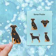 Load image into Gallery viewer, German Pinscher (natural) Vinyl Sticker Set
