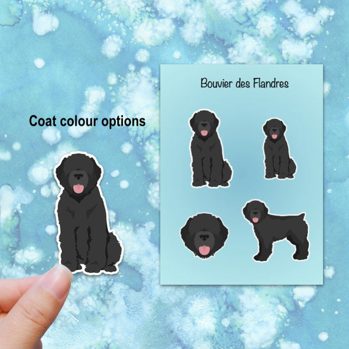 Bouvier des Flandres (docked) Vinyl Sticker Set