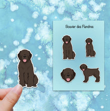 Load image into Gallery viewer, Bouvier des Flandres (docked) Vinyl Sticker Set
