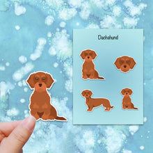 Load image into Gallery viewer, Dachshund (wirecoat) Vinyl Sticker Set
