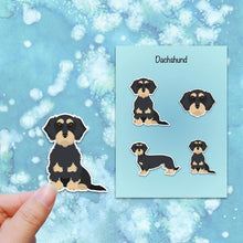 Load image into Gallery viewer, Dachshund (wirecoat) Vinyl Sticker Set
