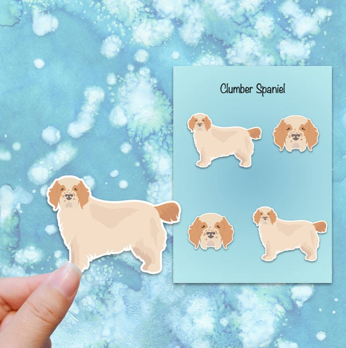 Clumber Spaniel Vinyl Sticker Set