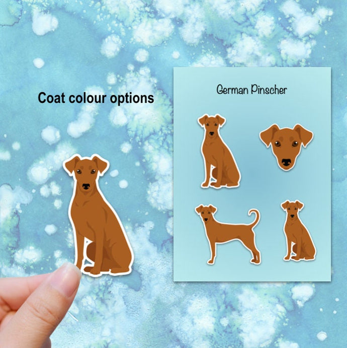 German Pinscher (natural) Vinyl Sticker Set