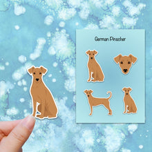 Load image into Gallery viewer, German Pinscher (natural) Vinyl Sticker Set
