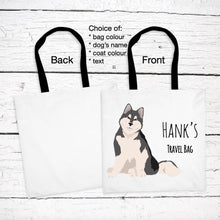 Load image into Gallery viewer, Alaskan Malamute tote bag personalized
