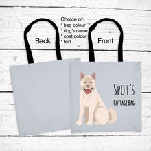 Load image into Gallery viewer, Akita tote bag personalized
