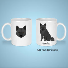 Load image into Gallery viewer, Black Norwegian Elkhound 11 oz mug personalized
