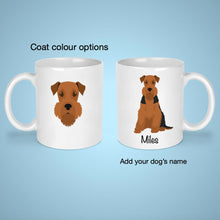 Load image into Gallery viewer, Airedale Terrier 11 oz mug personalized
