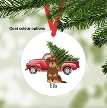 Load image into Gallery viewer, Dachshund (wirehaired) ornament personalized
