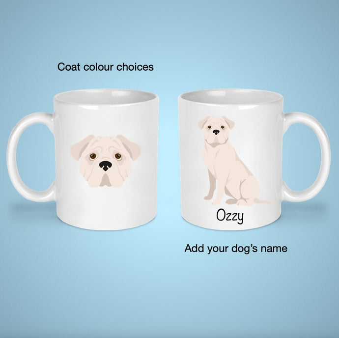 American Bulldog 11 oz mug personalized