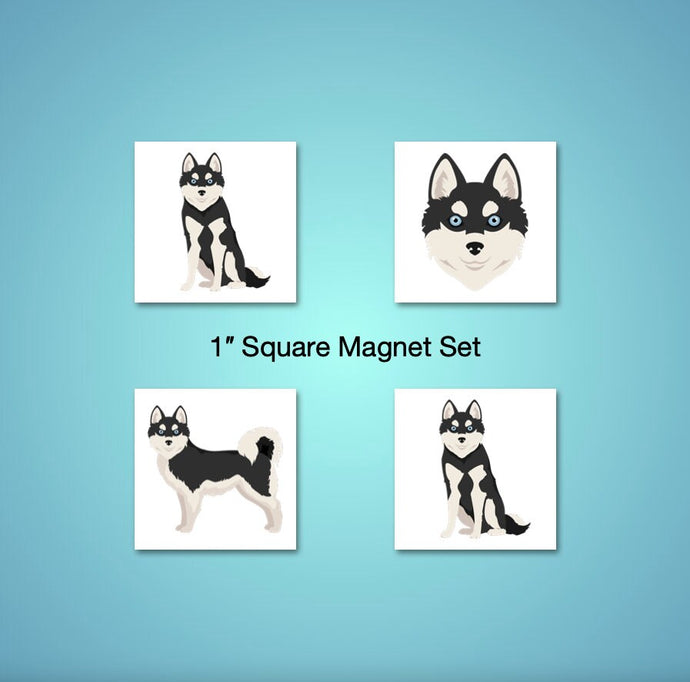 Alaskan Klee Kai 1 inch magnet set