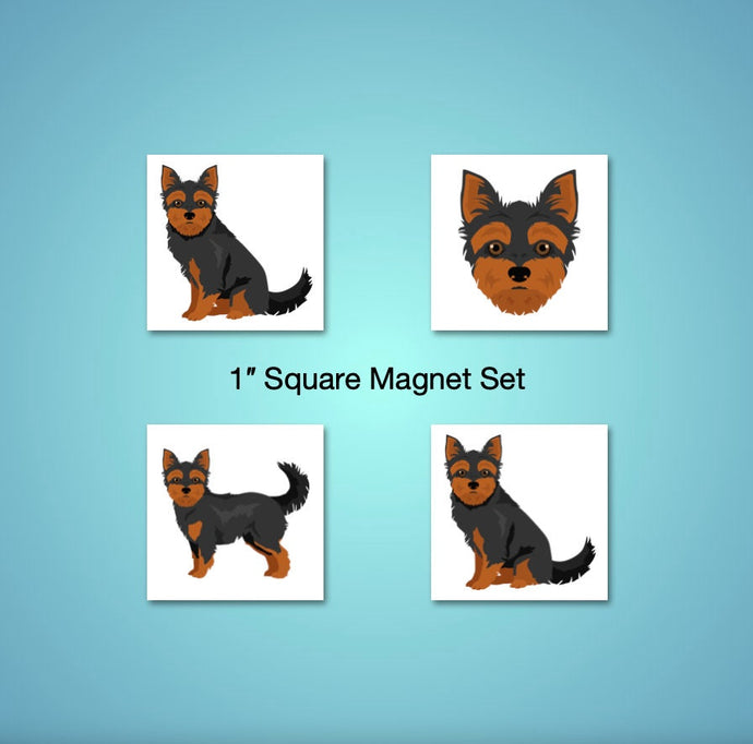 Chorkie (Chihuahua/Yorkshire Terrier mix) 1 inch magnet set