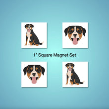 Load image into Gallery viewer, Entlebucher Mountain Dog 1 inch magnet set
